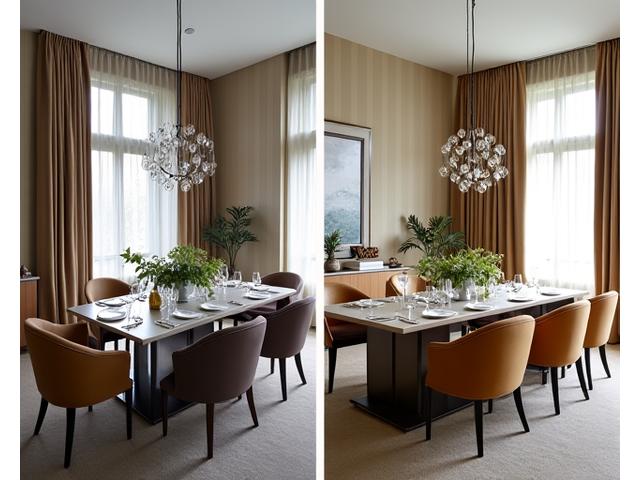 Før og etter bilder av en elegant villa på Frogner, Oslo